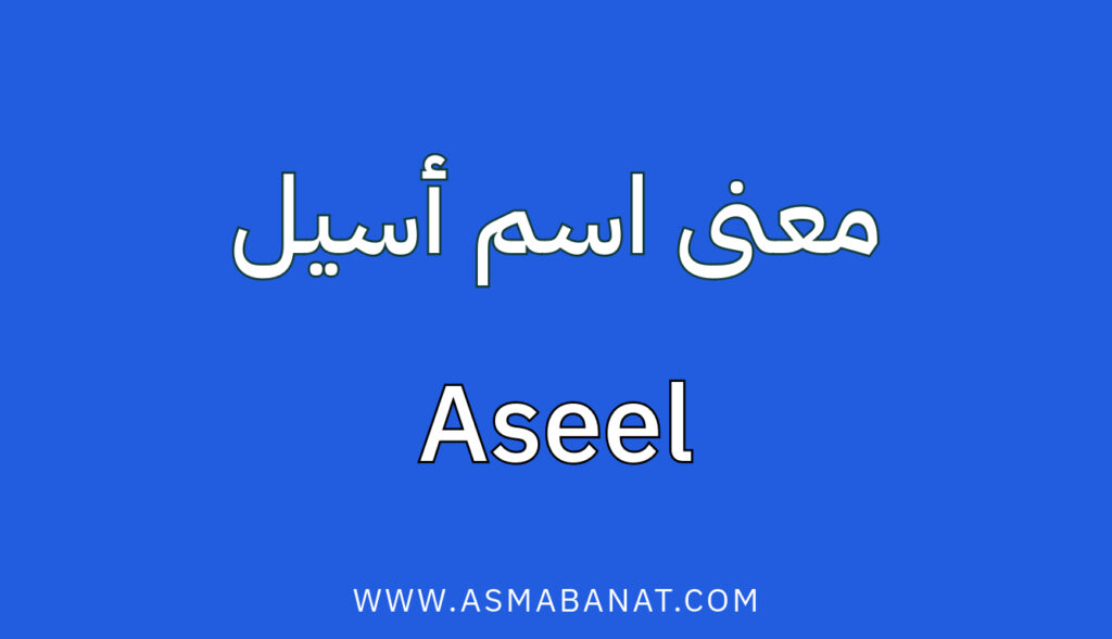 معنى اسم أسيل